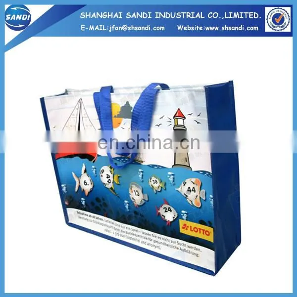 LOGO printing promotional plastic pp woven shopping bag