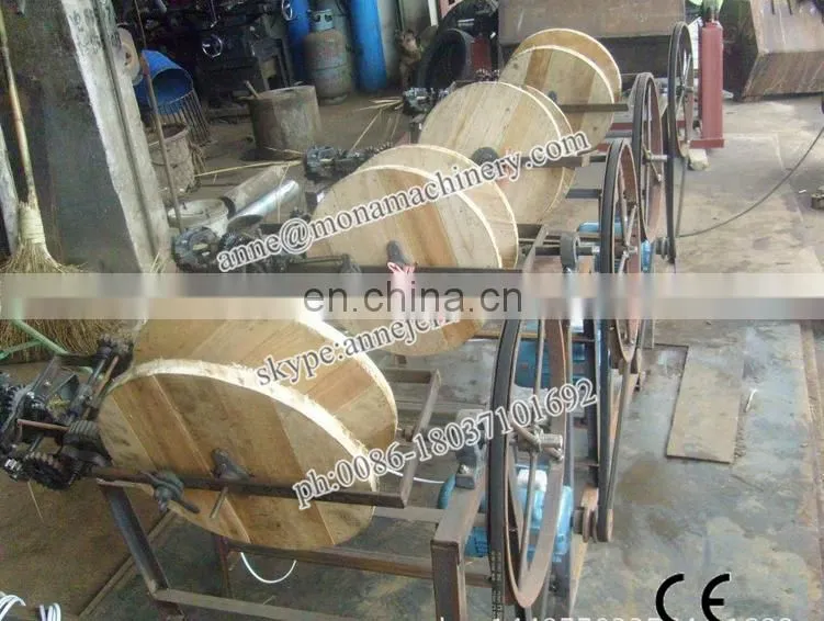 Manual grass rice wheat straw rope knitting twisting making machine