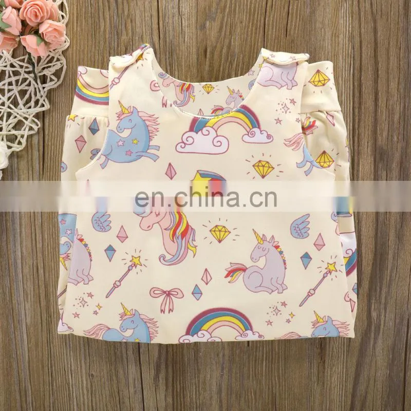 baby clothes summer fall unicorn pattern rompers baby romper
