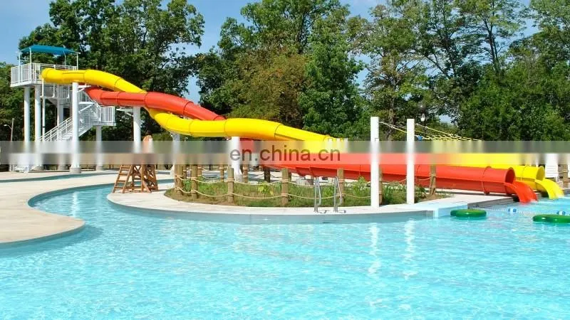 mutong aqua park rainbow adult waterslide fiberglass slide for swimming pool