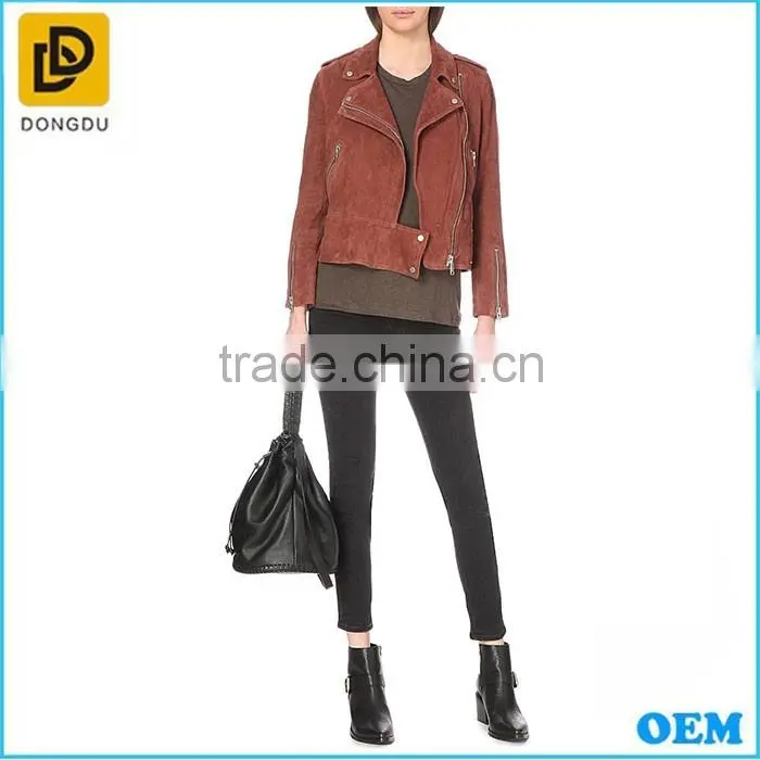 Biker Jackets suede Motorcycle Jackets for women Wholesale