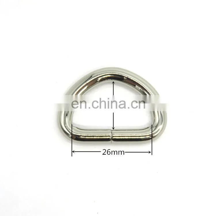 Factory Price Welded Metal Iron weld D Ring For Handbags