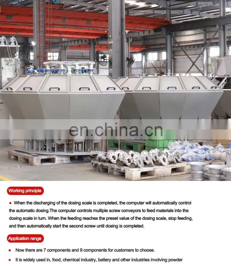 Liansu industrial weighing scale powder industrial dosing mixer blender