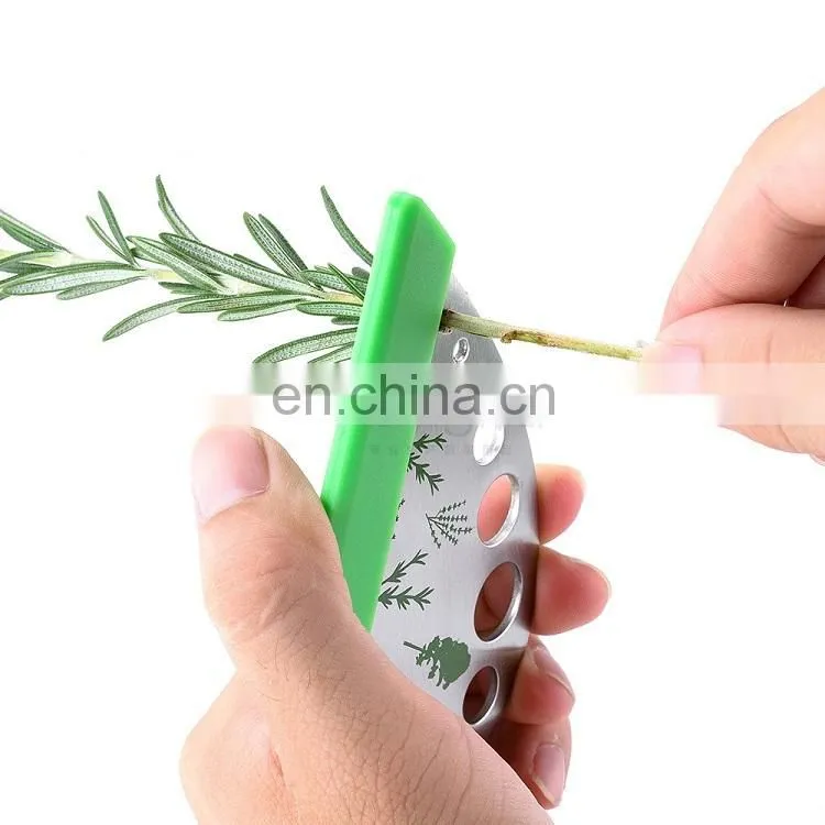 Amazon Fast Dispatch 2 in 1 Kitchen Tool Dough Cutter Scraper Stainless Steel 9 Holes Leaf Herb Stripper
