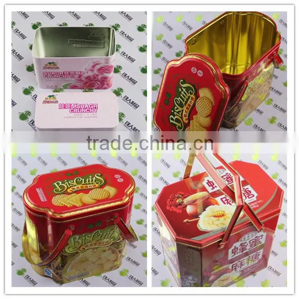 Empty round shape CMYK tinplate pinting tea tin case