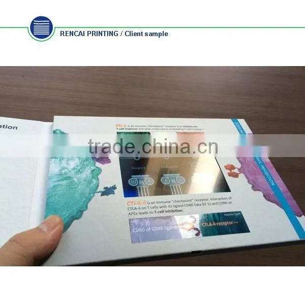 2016 newest invitation video brochure card/ lcd video greeting card oem, promotion digital lcd video business card