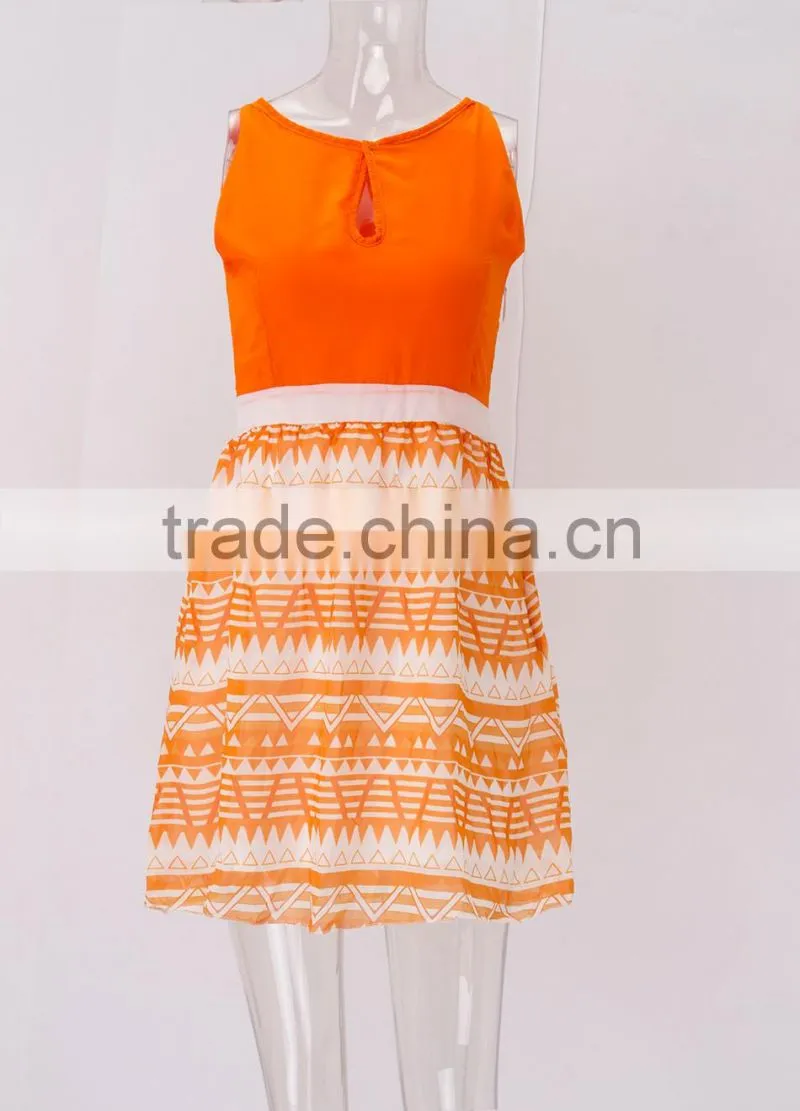 summer Casual dress Fashion dress Sleeveless lady dress