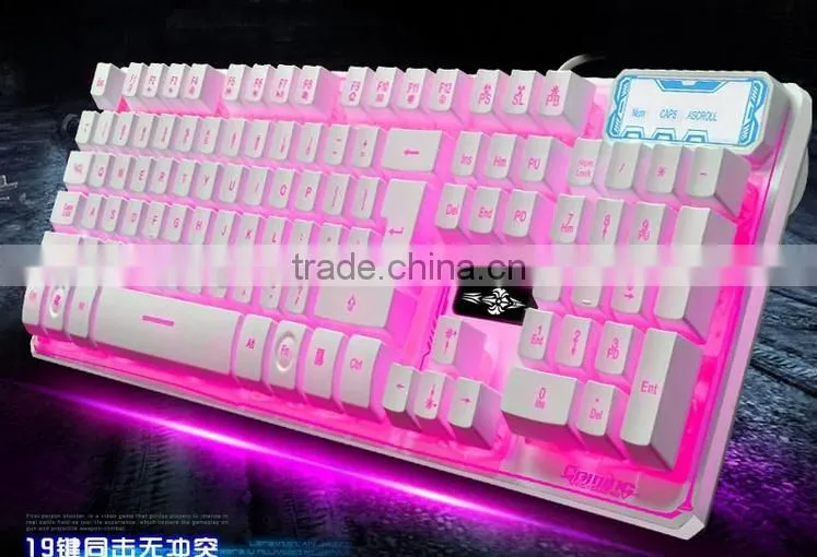 Manufacture Wired USB Mechanical Backlit Colorful USB Keyboard