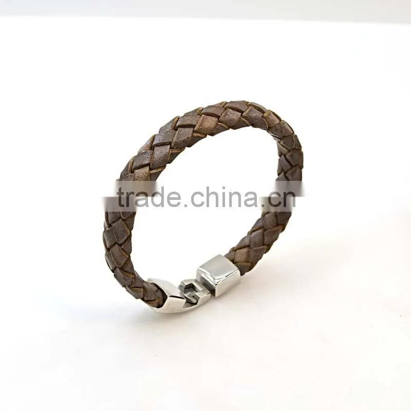 2016 Beautiful Promotion Cow Leather Wrist Band Mens Bracelet