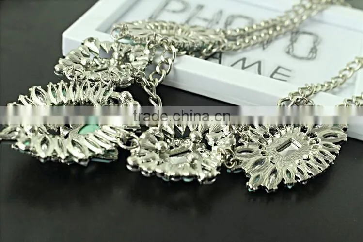 2015 Factory Wholesale Fancy Colorful Resin Beads Chunky Necklace Fashion Women Sweater Necklace