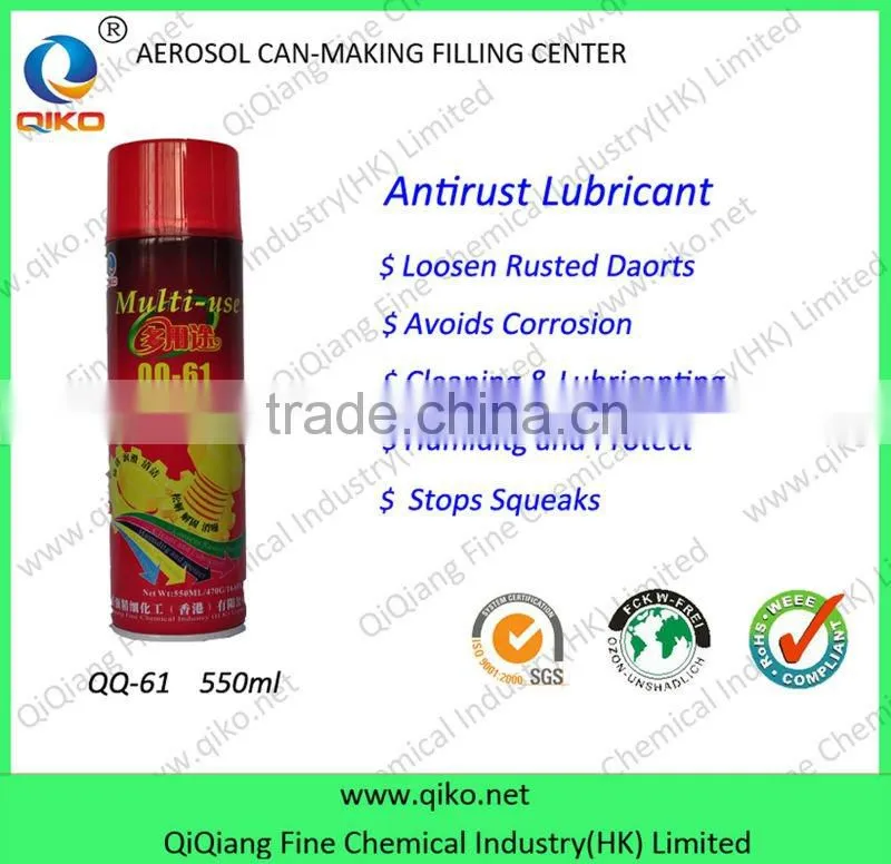 Anti-rust oil / Lubricant Silicone Spray QQ-61