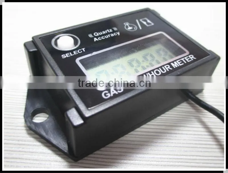 Hot selling Inductive Tachometer Resettable hour meter for Snowmobile,ATV,Generators,Motorcycle,snowblower,trencher,sod cutter
