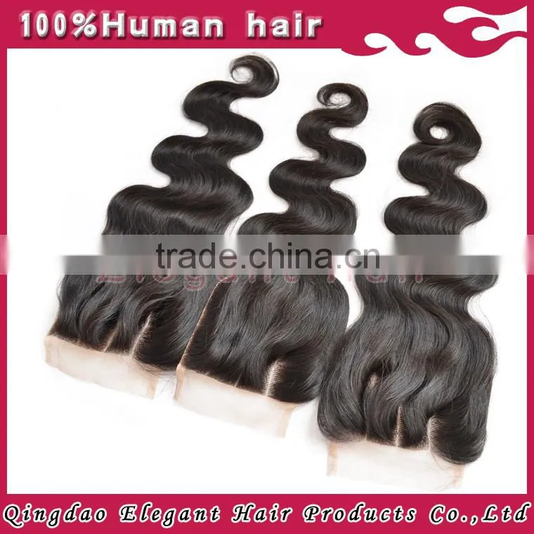 Wholesale Remy Virgin Body wave texture human hair cheap human hair lace closure