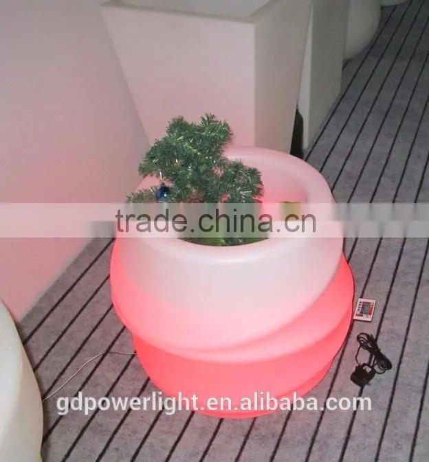 New PE plastic vases with solar led light YXF-5248S1