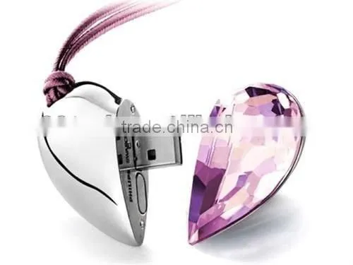 Love heart pink Jewelry usb flash drive