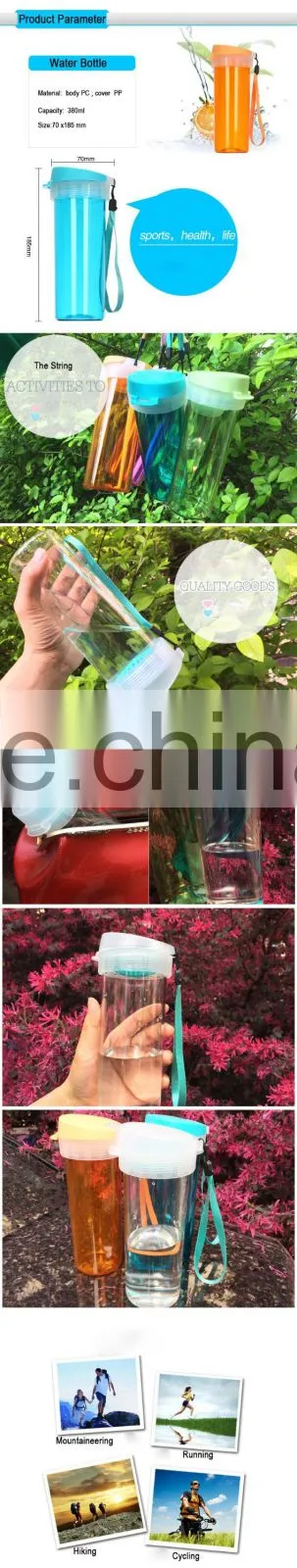 Filter plastic handle tea Water Bottles, Colorful plastic water cup bottle,vacuum cup