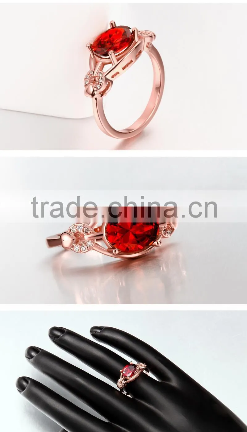 2015 newest Indian big semi-precious red stones moonstone rings