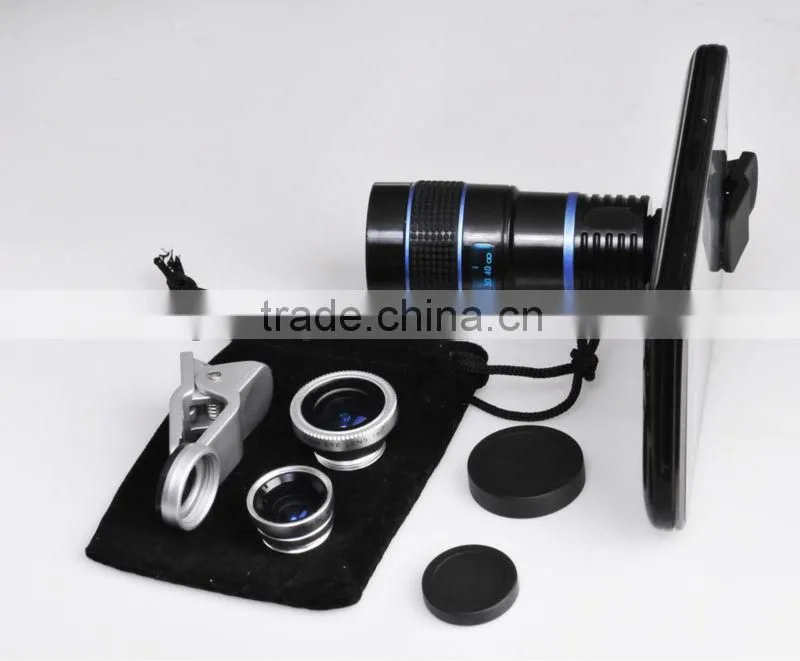 For iphone 5 /Samsung S4 Camera Lenses 12x Telephoto Lens Long Focal Lens with tripod.