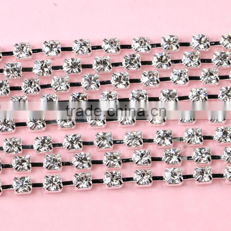 Wholesales AAA Quality Shinny Crystal Cup Roll Rhinestone Chain for Jewelry Making