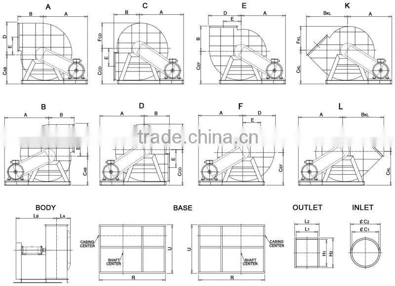 TDC-8C Industrial Metallic Centrifugal Fan