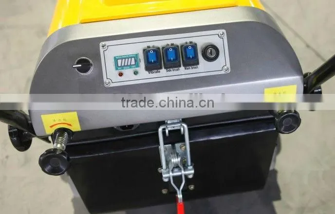 Small electric walk behind floor sweepers