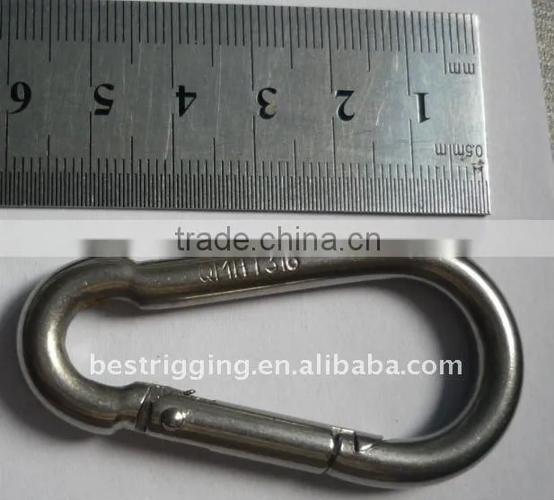 6mm Spring Snap Hook ss304/316 Wire Rope Accesory