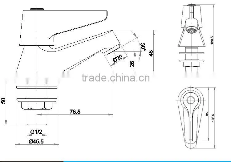 Europe Style Single Handle Washroom Wash Hand Mixer Tap Made In China