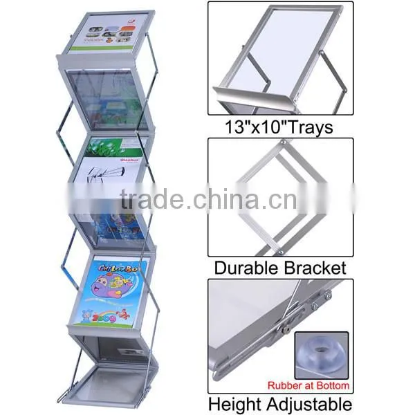 Folding catalogue shelf, Acrylic brochure holder
