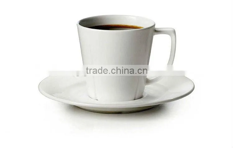 good quality design romantic white ceramic coffee cup with saucer