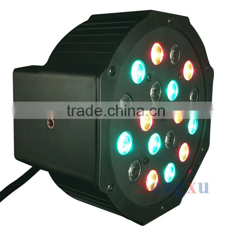 18*1w flat par lighting professional rgb dj led light for disco home party