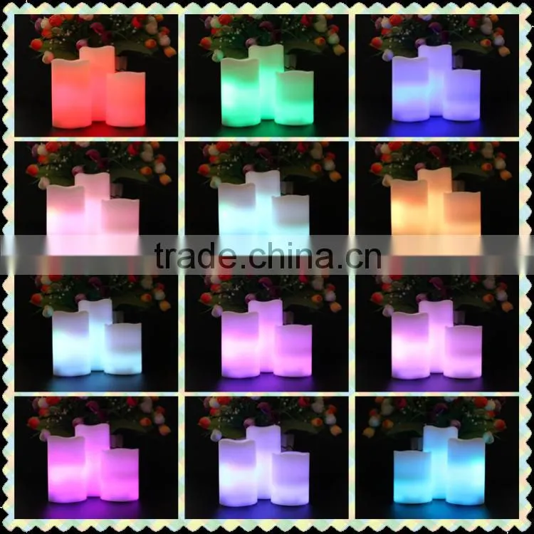 12 colors changing LED flameless taper candles