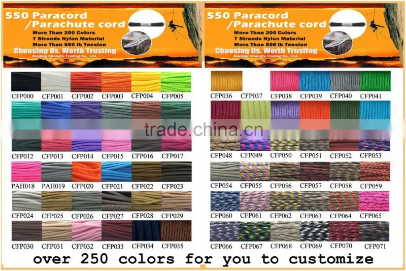 2016 newest customized paracord key chain for outdoor sports