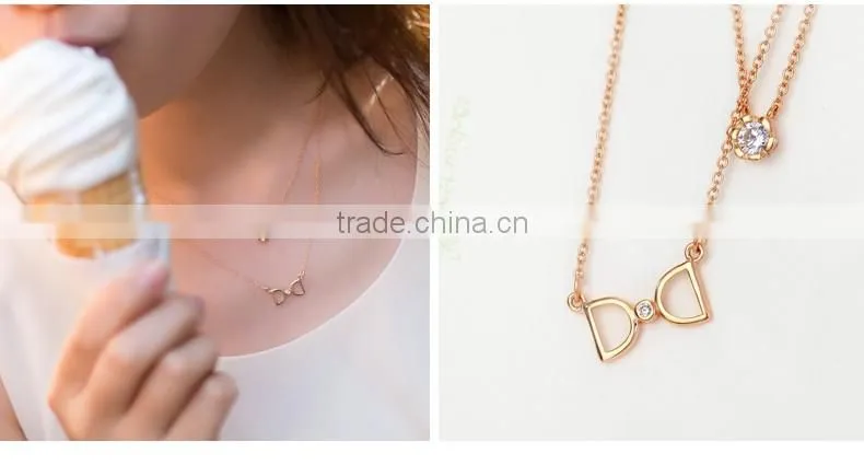 Two layers 925 silver choker necklace