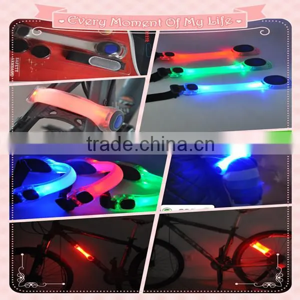 velcro quick release road bmx mtb common use bike bicycle colorful LED band light bicycle led strip light