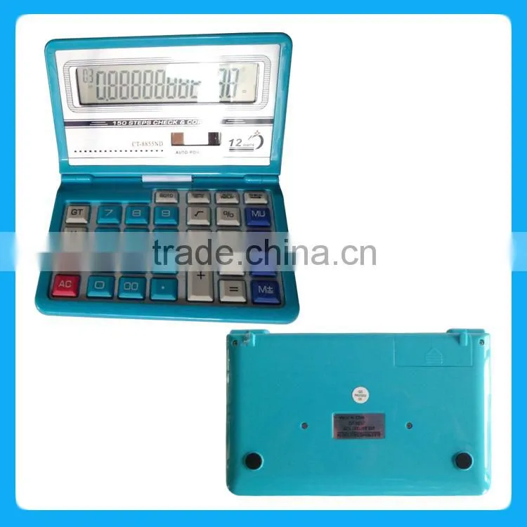 2013 hot sale foldable laptop calculator CT-8855V,Solar desktop calculator