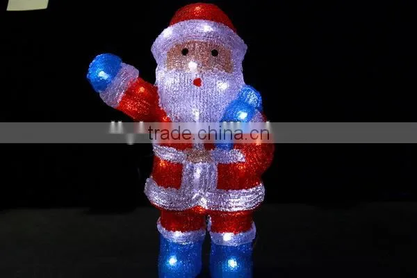 hot sales snowman decartation light /3d LED christmas acrylic santa claus motif lamp light
