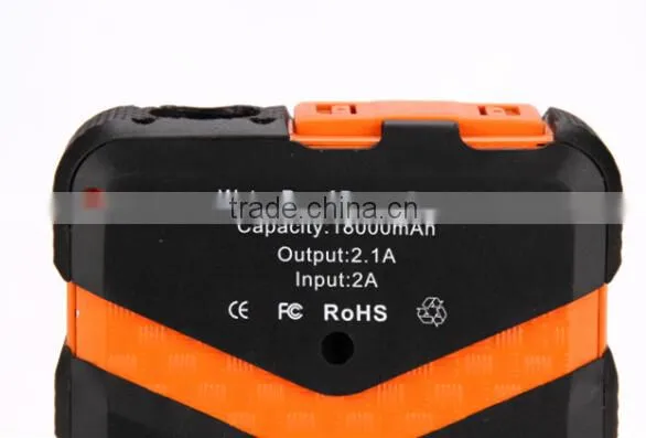 IP67 Super Waterproof Mobile Power Bank External Battery Charger 18000mah