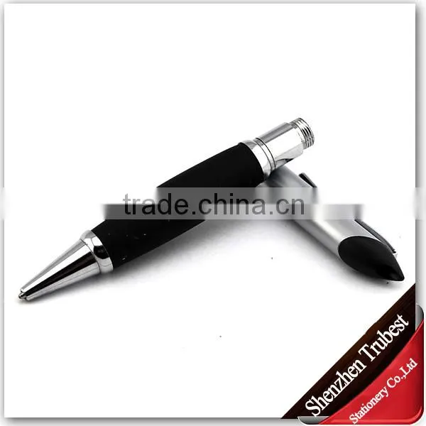 Metal ballpoint pen with Silicon rubber