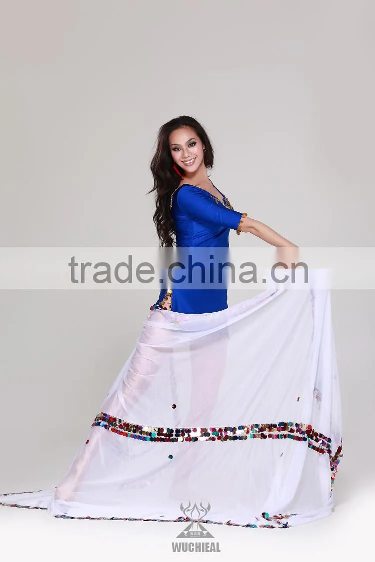 Malaya belly dance veils with sequin for lady dancers (SJ015)
