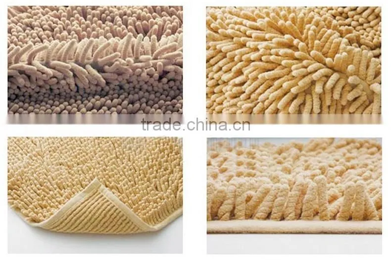 Eco-Friendly microfiber chenille anti slip bath mat