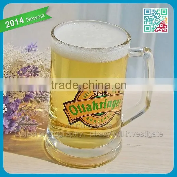 Ottakringer Thick Wall Heavy Beer Drink Glassware Classic Crystal Glass Tumbler Beer Mug