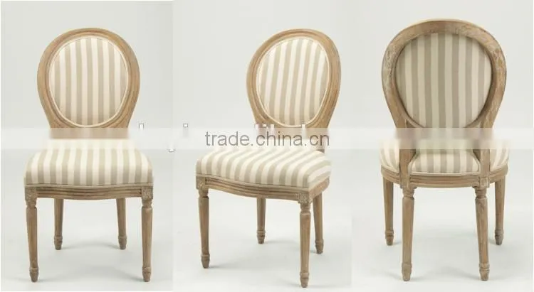 home furniture solid oak handle carved classic round back wooden side chair (CH-211-1-OAK)