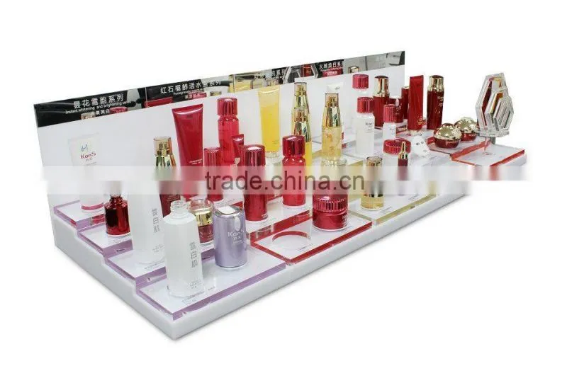 Elegant plexiglass cosmetic lipstick stand acrylic cosmetic display