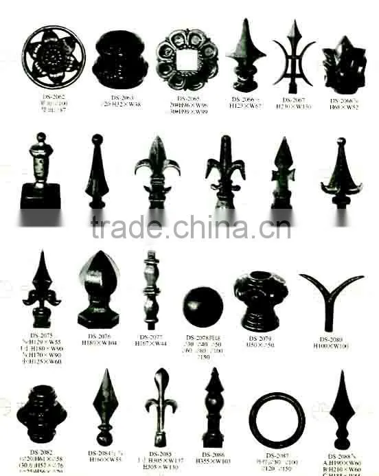 classical cast iron parts for fence and window