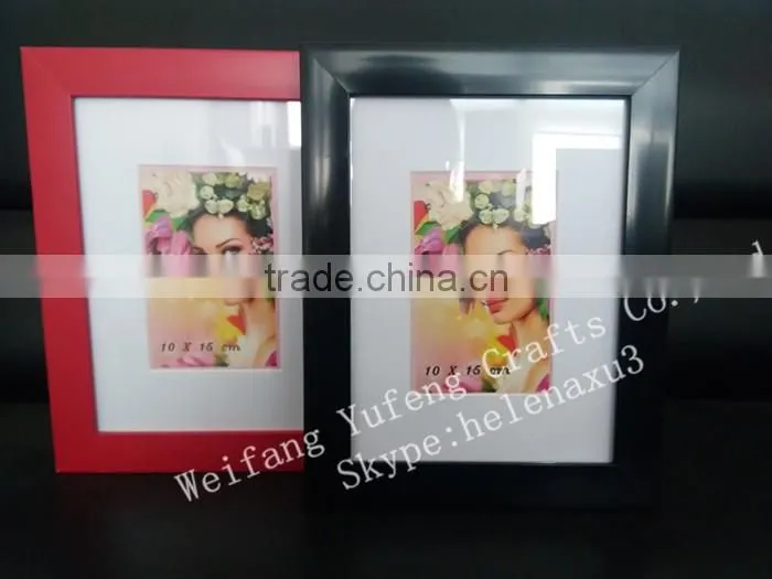 wholesale colored black and red plastic photo frame for your photo