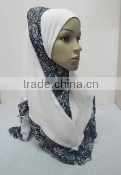 H281 new style one piece hijab with prints