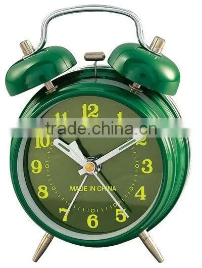 Mechanical twin bell alarm clock