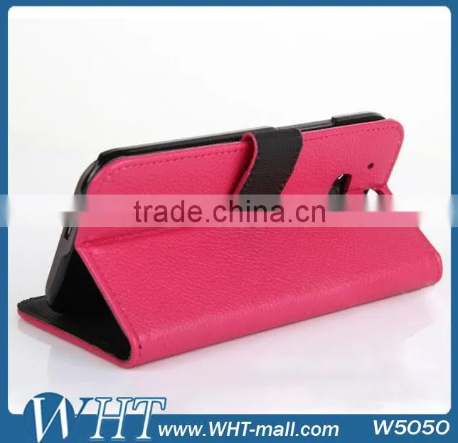 Leather Wallet Case For HTC M8, Purse Leather Case For HTC M8
