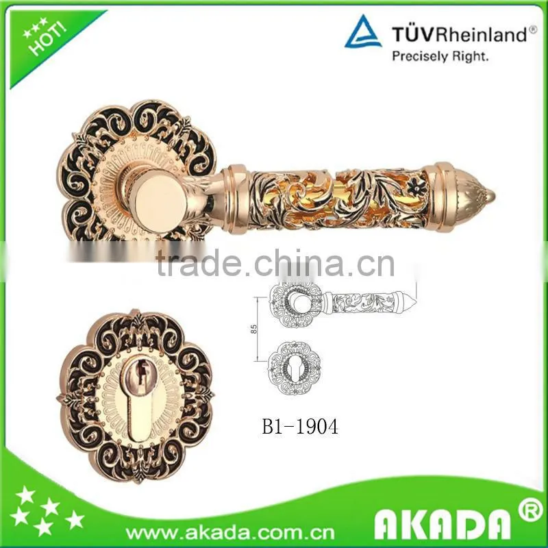 Zinc Alloy Door Handle locksets On Plate 1702H1702