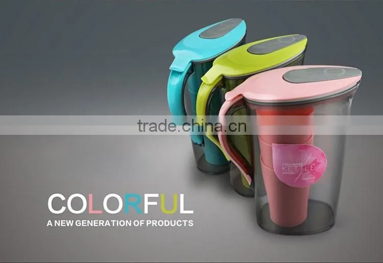 Wholease plastic pitcher with lid for juice milk water fruit tea